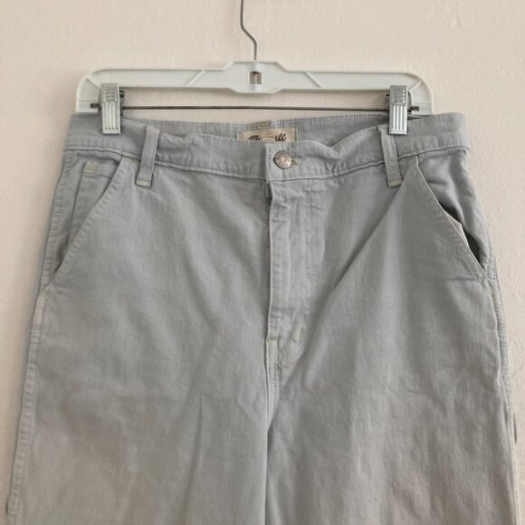 Madewell Carpenter Jeans Cropped Light Blue High Rise 90s Baggy Casual Size 29 - Picture 2 of 9